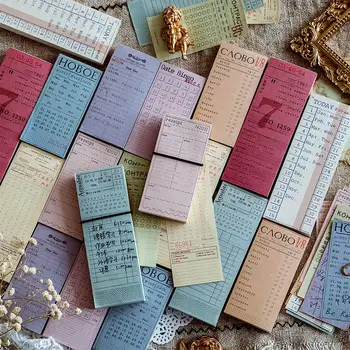 100 Tk/Set City Märgib Seeria Memo Pad Vintage Reisi Pilet Bill Märkmete Mini Planeerija Kirjatarvete Kooli Kontoritarbed