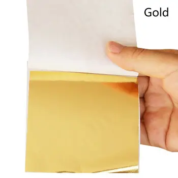 100tk Imitatsioon Kuld Kiip Vask-Foolium Paberi Lehed Lehed Lehed Foolium Paber Kullakiht Käsitöö Vaik Ehted Tegemise Täitmise Decor