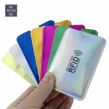 5tk Anti Rfid Lugeja Lukk Rahakott Puldiga Krediidi Id-kaardi Omanik on Pangale Alumiinium Kaitsva Metallist Kaardi Puhul Toetavad NFC-6.2*9.2 cm