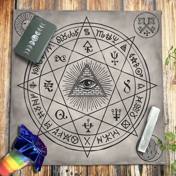Altar Riie lauamäng Ennustamine Nõidus Astroloogia Pagan Oracle Kaardi Matt Kaheksa kõikenägev Silm Tarot Laudlina