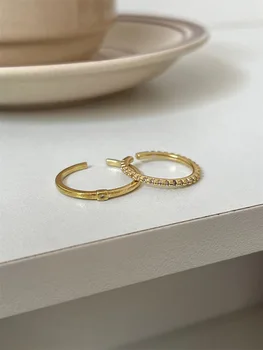 Disain Stiilne Avatud Rõngad Naiste Kuupmeetri Tsirkooniumoksiid Lühike Boho abielusõrmus