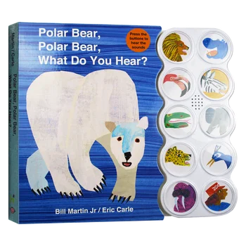 Jääkaru jääkaru, Mida Sa Kuuled, Eric Carle, Baby Laste raamatud vanuses 1 2 3, inglise pilt raamat, 9780312513467