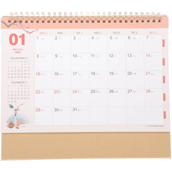 Kalender Lauale Planeerija Alalise 2023 Üles Desktop Mini Office Seista Kalendrid Tabel Tabletop Äri Spiraal Planeerimine Flipping Tasuta