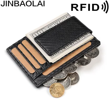 Nahast Ultra-õhuke RFID-Kaardi Hoidik Kuum Mood Lühike Esimene Kiht Nahast Rahakott Meestele/naistele Dollari Sandwich Nahast Pannal Rahakott