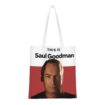 Naljakas Parem Call Saul Saul Goodman Shopping Kott Ringlussevõtu Lõuend Toidupoed Õla Shopper Kott