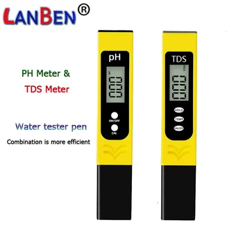 pH Tds-Meeter Digitaalne Vee Tester Pen Kaasaskantav TDS PH Meeter Aquarium Filter koos akuga